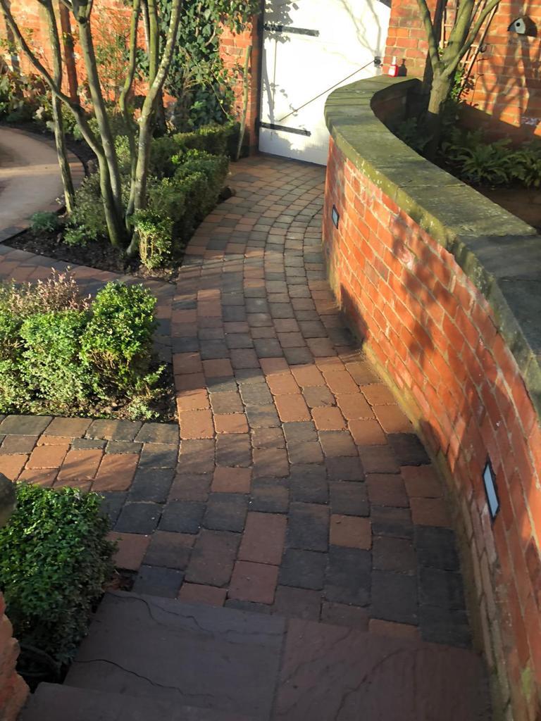 Formal garden clipped hedging