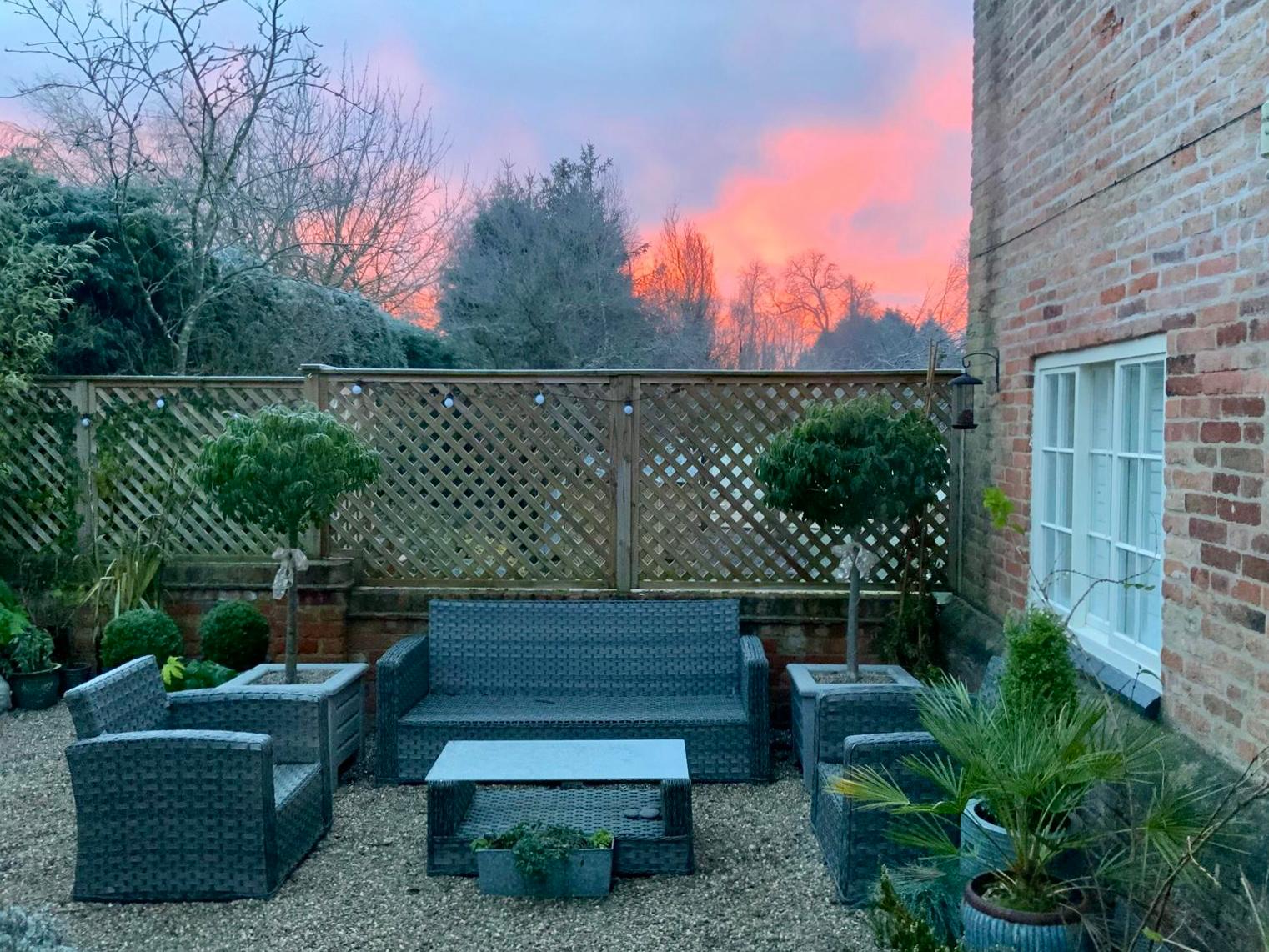 Mixed border with trees, shrubs and perennials